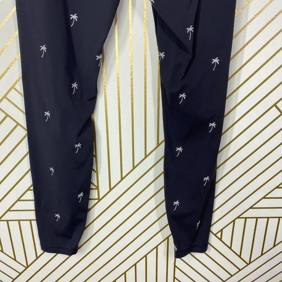 Alala Base Tight Leggings‎ Palm Tree Print Embroidered Stretch Black Size XS - Picture 8 of 11